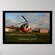 Début de soirée de Schweizer 300C Affiche