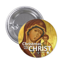 Débuts de Noël avec le bouton du Christ Badge