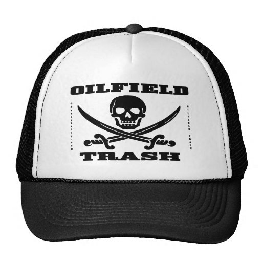 Déchets de gisement de pétrole, crâne et os croisé casquettes