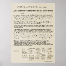 Déclaration de l'indépendance de dette affiches