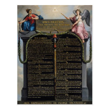 Déclaration des droites de l'homme et du citoyen cartes postales