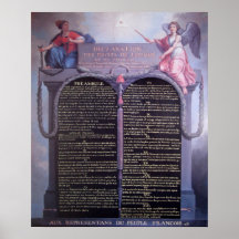 Déclaration des droites de l'homme poster