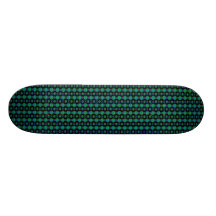 Deco de sorte Retro look tulipes dans vert et bleu Skateboards Personnalisés