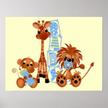 Décor animal de mur de bébé affiches