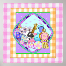 Décor de mur de train de bébé posters