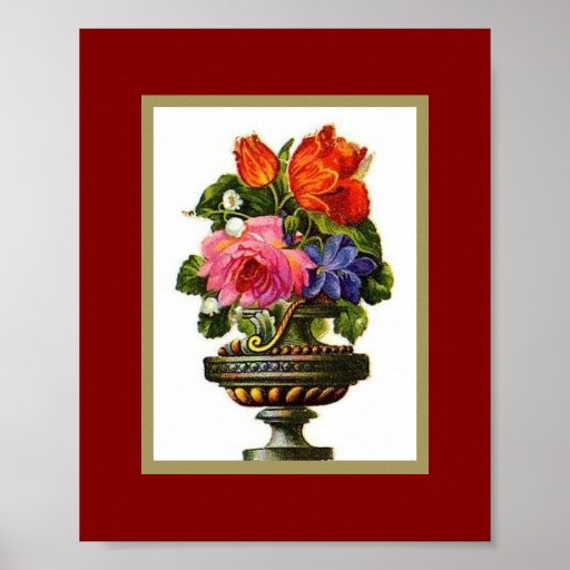 Décor floral royal affiche