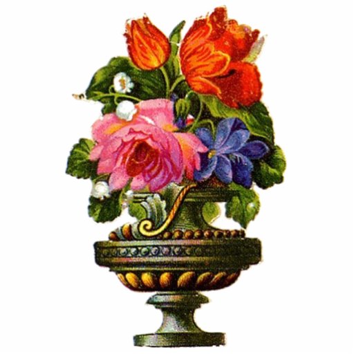 Décor vintage floral photo sculptures