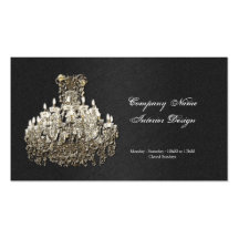 Décorateur de lustre cartes de visite personnelles