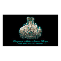 Décorateur de lustre cartes de visite personnelles