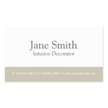 Décorateur professionnel élégant de design d'intér cartes de visite personnelles