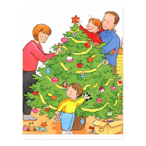 Décoration d'arbre de Noël Carte Postale