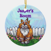 Décoration personnelle de pièce de chat de gingemb décorations de noël
