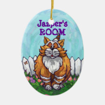 Décoration personnelle de pièce de chat de gingemb ornements de noël