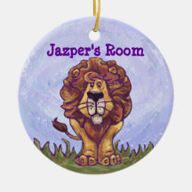 Décoration personnelle de pièce de lion mignon décoration pour sapin de noël