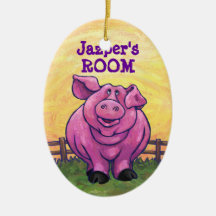 Décoration personnelle de pièce de porc mignon ornement