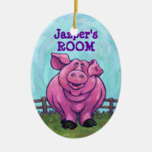 Décoration personnelle de pièce de porc mignon ornements