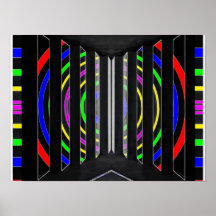 Décorations radiales de spectre de couleur d'écran affiche