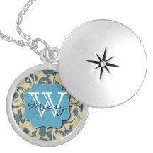 Décoré d'un monogramme patiné bleu bijouterie