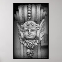 Découpage gothique d'ange d'impression original de poster