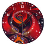 Déesse ambre - rouge et plaisir d'or horloges