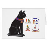 Déesse Bastet de chat égyptien Cartes