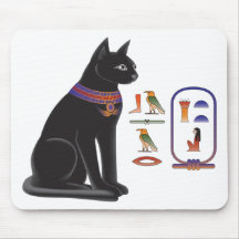 Déesse Bastet de chat égyptien Tapis De Souris