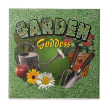 Déesse de jardin carreaux en céramique
