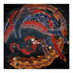 déesse Hokusai de Firebird de 葛飾北斎の鳳凰 posters