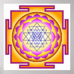 Déesse Shri Lalitha Tripura Sundari de Sri Chakra Poster