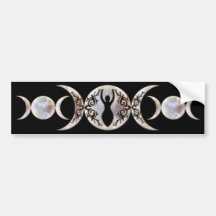 Déesse triple de pierre de la lune de lune autocollant pour voiture