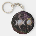 Déesse triple stupéfiante de Wiccan cosmique Porte-clé
