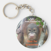Défenseur de faune d'orang-outan porte-clefs