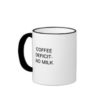 DÉFICIT DE CAFÉ - AUCUN LAIT TASSE À CAFÉ