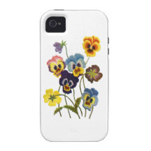 Défilé brodé des pensées coque vibe iPhone 4