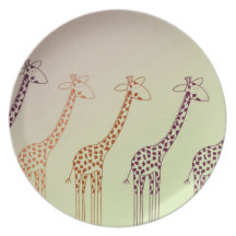 Défilé de girafe assiette