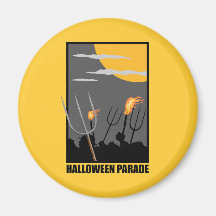 Défilé de Halloween Aimant Pour Réfrigérateur