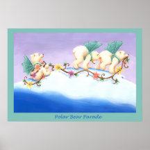Défilé d'ours blanc affiche