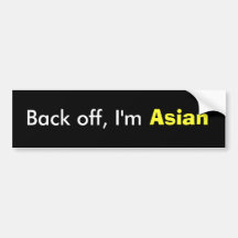 Dégagez, je suis asiatique adhésif pour voiture