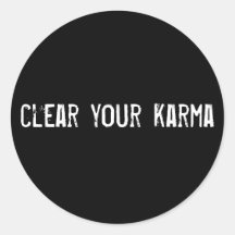 dégagez votre karma adhésif rond
