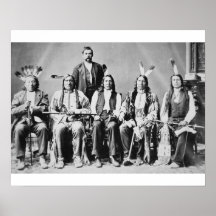 Délégation des chefs de Sioux, menée par le nuage  Posters
