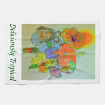 Délicieux tropical serviettes éponge