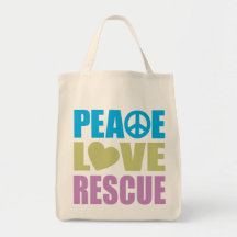 Délivrance d'amour de paix sac en toile