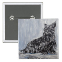 Délivrance de Terrier d'écossais Badges Avec Agrafe
