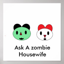 Demandez à la femme au foyer de zombi d'A Posters