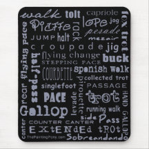 Démarches de cheval tapis de souris