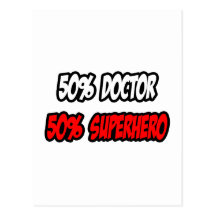 Demi de docteur… à moitié super héros cartes postales