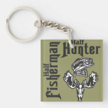Demi de pêcheur de demi de chasseur porteclés