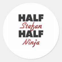 Demi de Stefan demi de Ninja Autocollant Rond