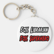 Demi de super héros de demi de bibliothécaire porte-clés