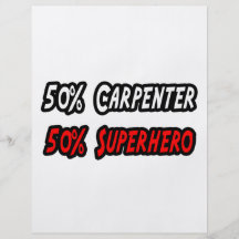 Demi de super héros de demi de charpentier prospectus en couleur